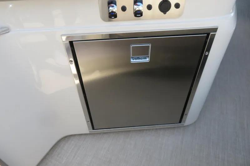 Slide: The Image of Luxurious seating area on 2026 Avalon Excalibur LTD Elite Windshield boat. - 37