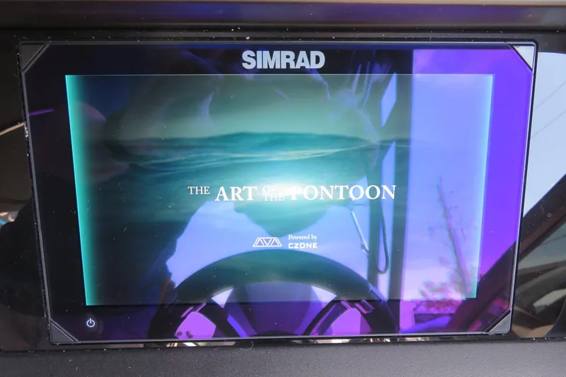 Slide: The Image of Luxurious seat in 2026 Avalon Excalibur LTD Elite Windshield boat, featuring elegant design. - 50