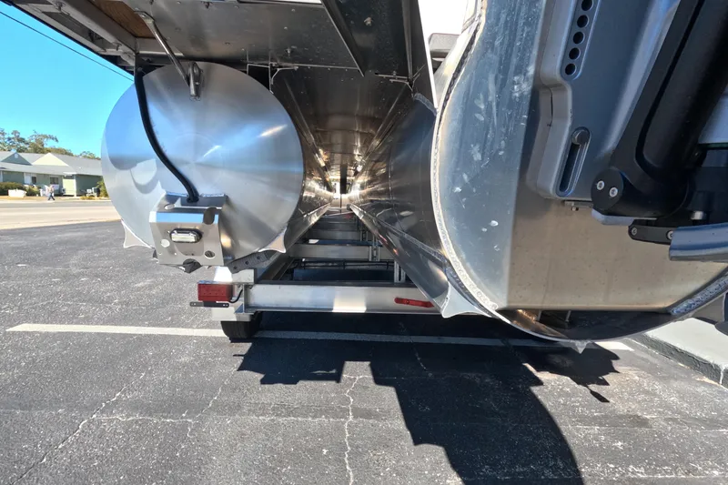 Slide: The Image of Rear view of 2026 Avalon 2585 Excalibur LTD Elite Windshield luxury tri-toon in Sarasota, FL. - 84