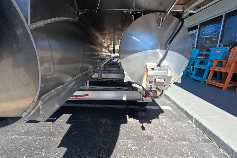 Slide: The Image of Underneath view of 2026 Avalon 2585 Excalibur LTD Elite Windshield tri-toon in Sarasota, FL. - 85