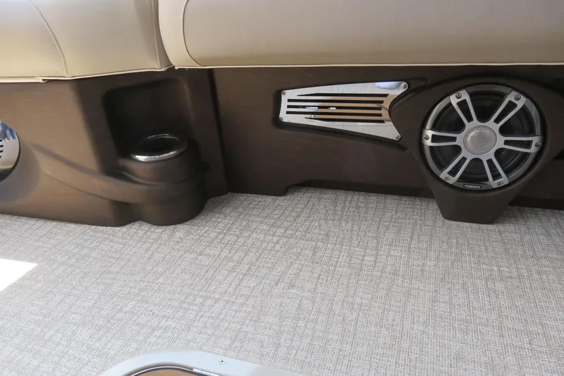 Slide: The Image of 2026 Avalon Excalibur LTD Elite Windshield pontoon boat on trailer at Suncoast Marine Group. - 19