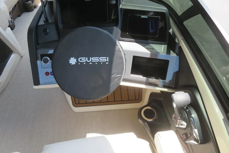 Slide: The Image of Luxurious boat interior with marble countertop, Avalon Excalibur LTD Elite Windshield 2026 model. - 48