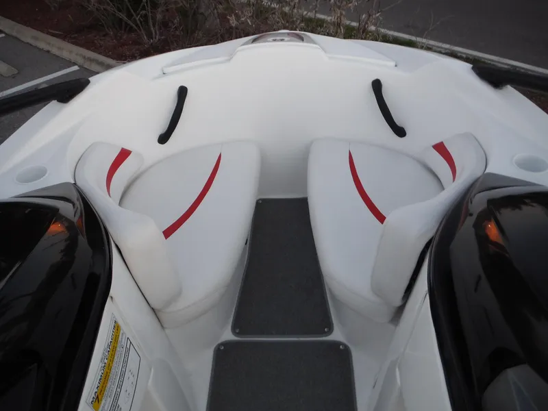 Slide: The Image of 2012 Sea-Doo Sport Boats 200 Speedster interior with white and red seating. - 9