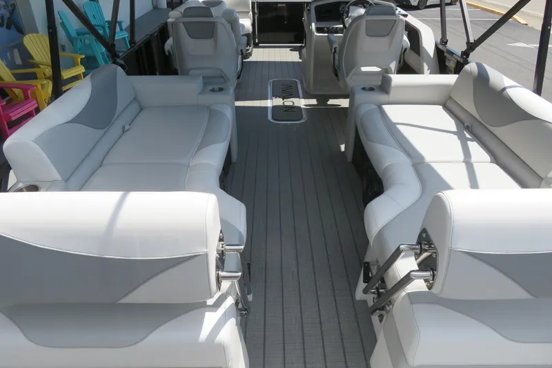 Slide: The Image of Luxurious 2026 Avalon 2385 LSZ Quad Lounger interior with plush seating, Sarasota, FL. - 54