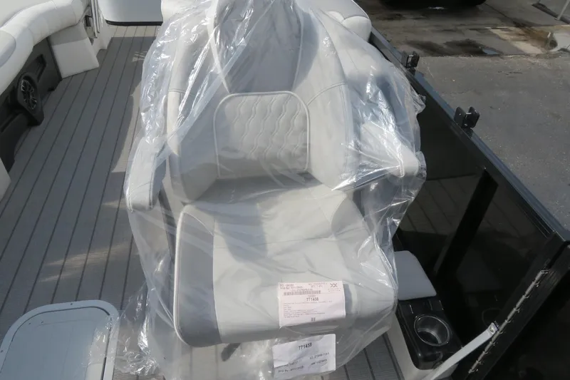 Slide: The Image of Luxury boat seat wrapped in plastic on 2026 Avalon 2385 LSZ Quad Lounger, Sarasota, FL. - 18