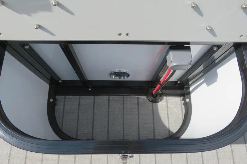 Slide: The Image of Storage compartment of 2026 Avalon 2385 LSZ Quad Lounger Shift luxury tri-toon boat in Sarasota, FL. - 40