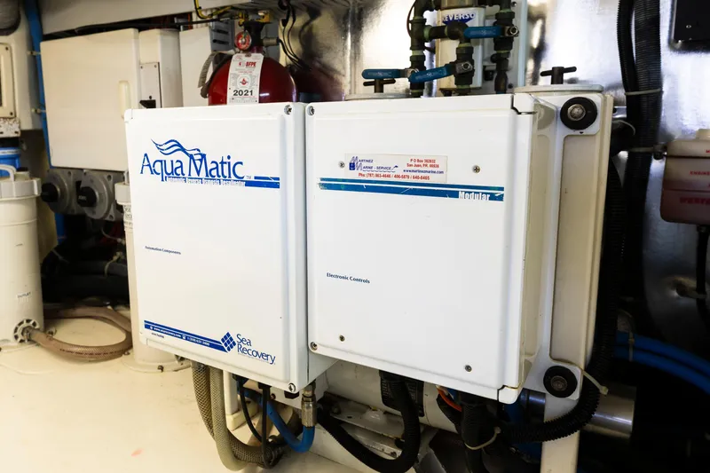 Slide: The Image of AquaMatic watermaker system in 2008 Ocean Yachts 54 Super Sport engine room. - 41