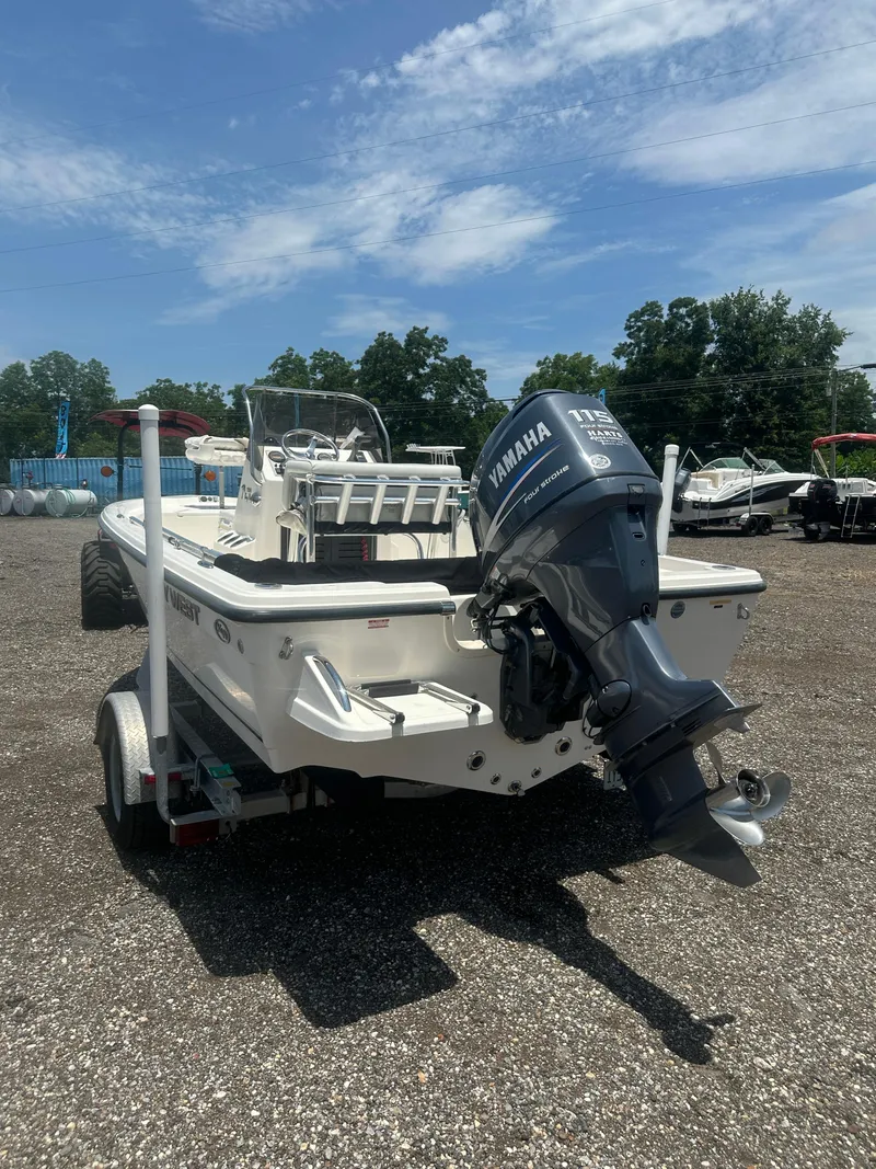 Slide: The Image of 2008 Key West 186 Bay Reef boat with Yamaha outboard motor on trailer. - 5
