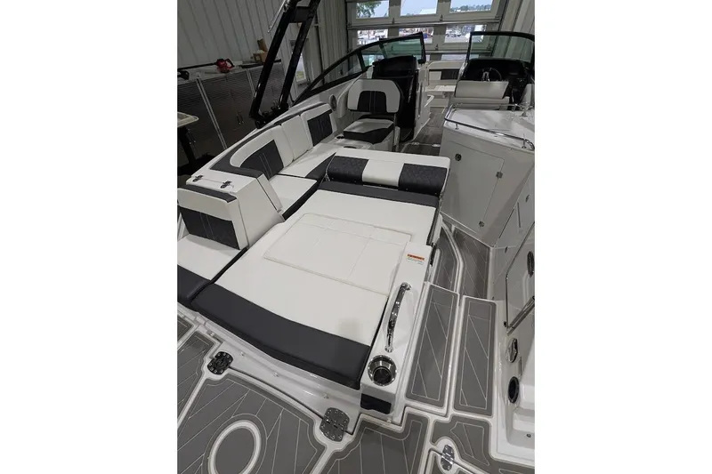 Slide: The Image of Luxurious interior of 2026 Monterey M-65 boat with sleek seating and modern design. - 5