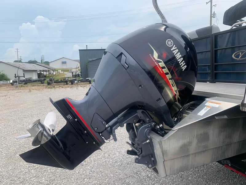 Slide: The Image of Control panel of 2019 Veranda Relax VR25RC boat with steering wheel and gauges. - 5