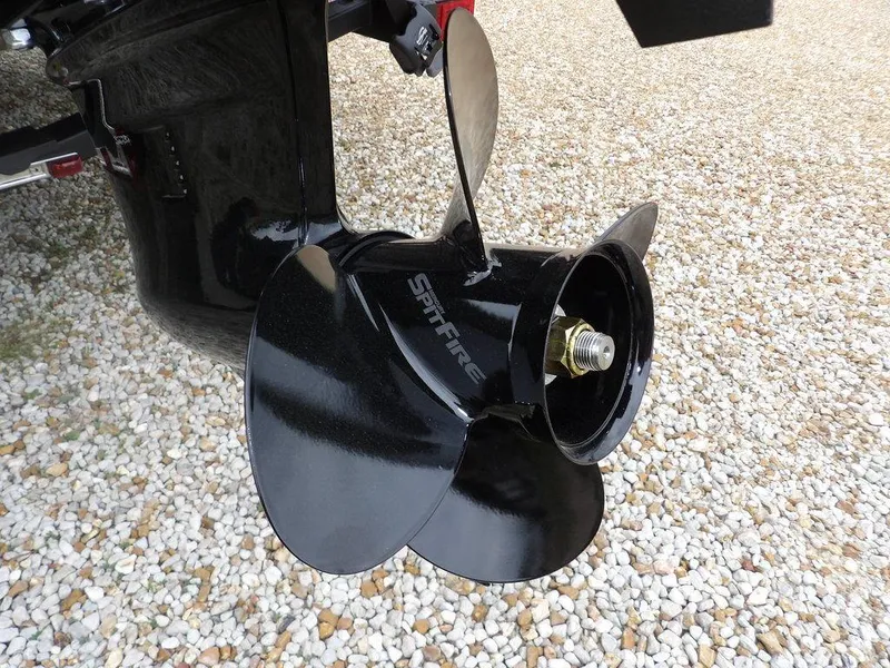 Slide: The Image of Propeller of 2025 Crestliner 2070 Retriever SCHD on gravel surface. - 41