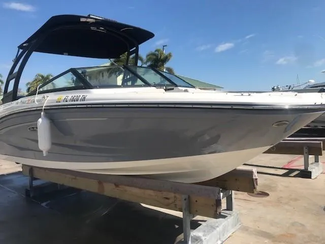 Slide: The Image of 2022 Sea Ray SPX 190 boat on display, featuring sleek design and modern features. - 1