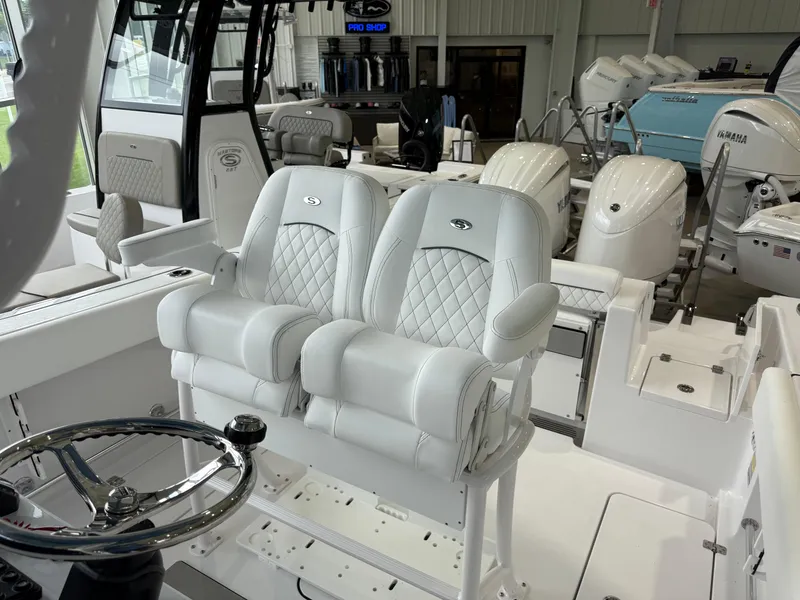 Slide: The Image of 2025 Sportsman Open 252 Center Console with luxurious seating and modern design. - 3