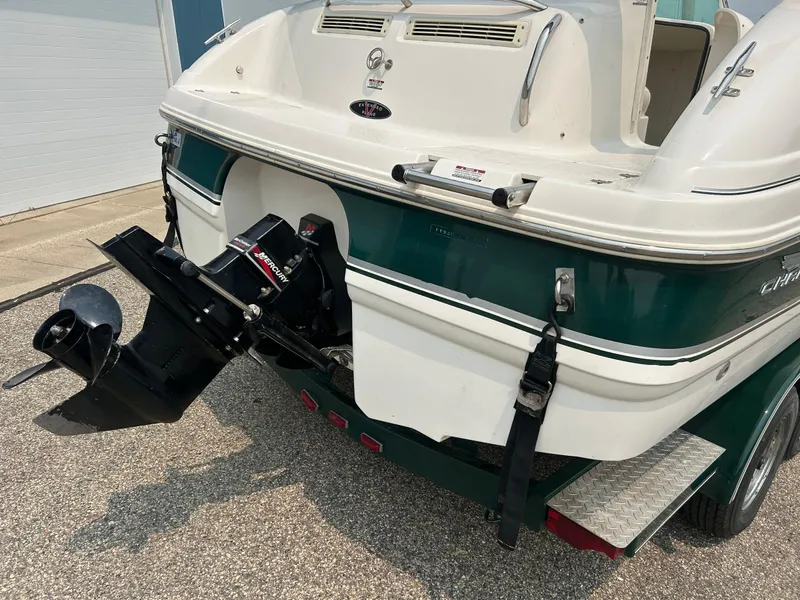 Slide: The Image of Engine compartment of a 2000 Chaparral Sunesta 233 with a 4.3L Mercury motor. - 6