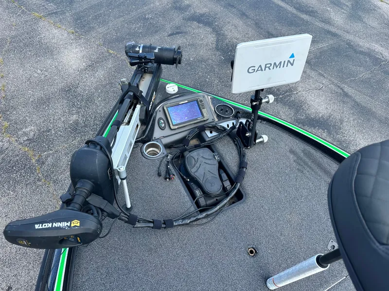 Slide: The Image of Triton 20 TRX Patriot 2020 boat with Garmin and Minn Kota equipment on deck. - 11