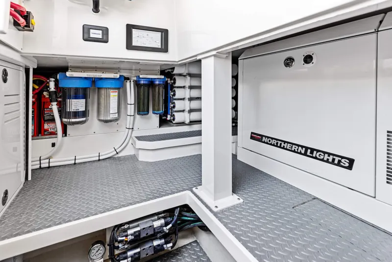 Slide: The Image of Engine room of 2026 Scout 670 LXS with Northern Lights generator and filtration system. - 44