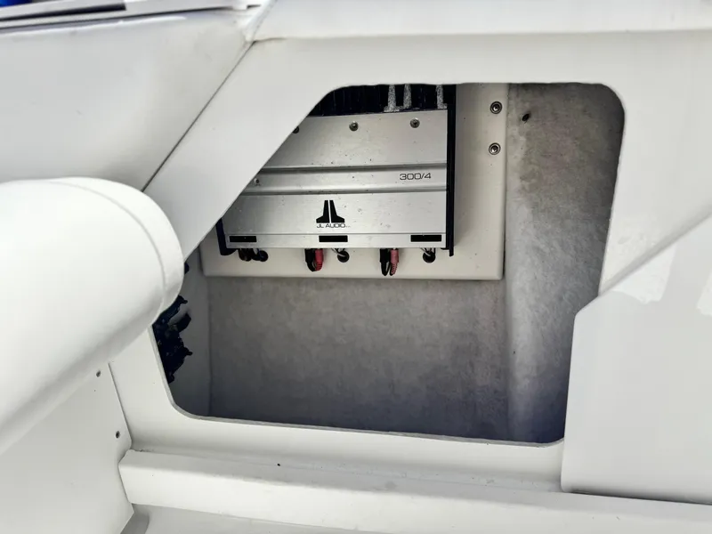 Slide: The Image of JL Audio amplifier installed in a 2006 Formula 292 boat compartment. - 32