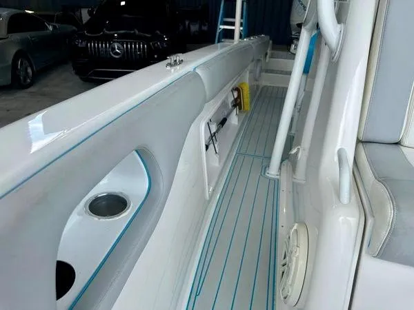 Slide: The Image of 2019 Concept 27' Open Deck boat interior with sleek design and modern features. - 6