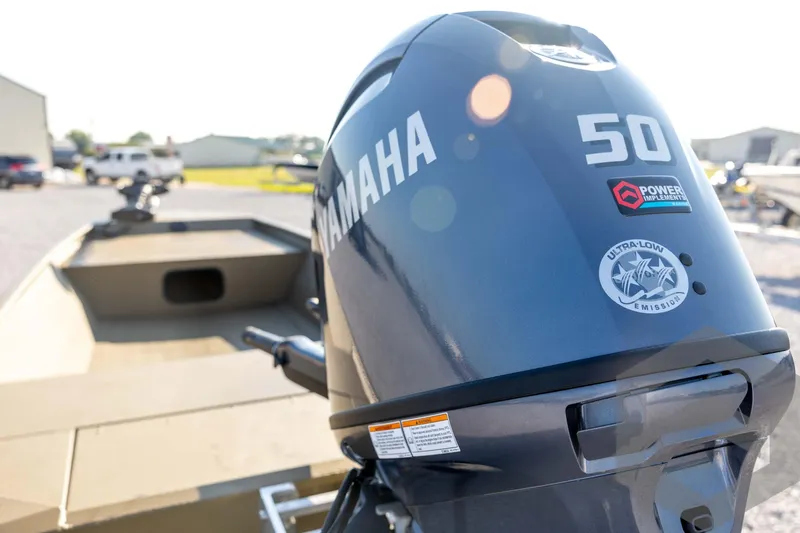 Slide: The Image of 2025 G3 Gator Tough 1652 VBW boat with Yamaha 50 engine, ultra-low emission. - 48