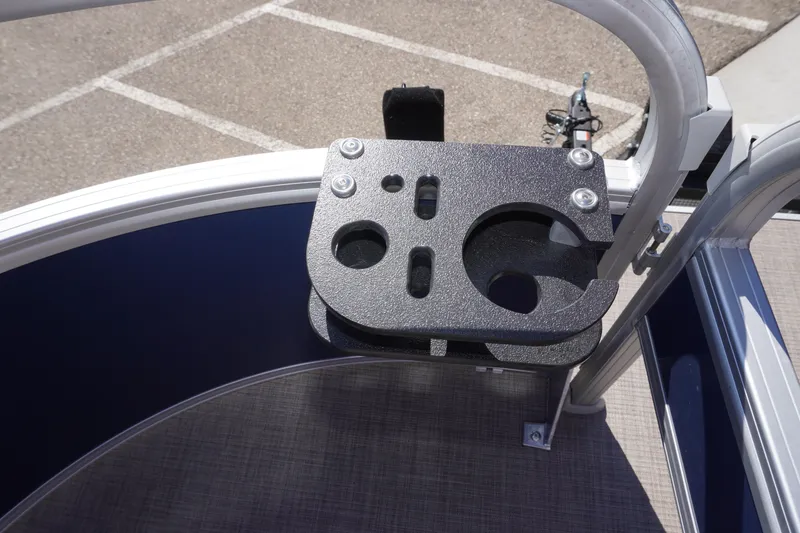 Slide: The Image of 2025 Sun Tracker Bass Buggy 16 XL Select cup holder detail on deck. - 15