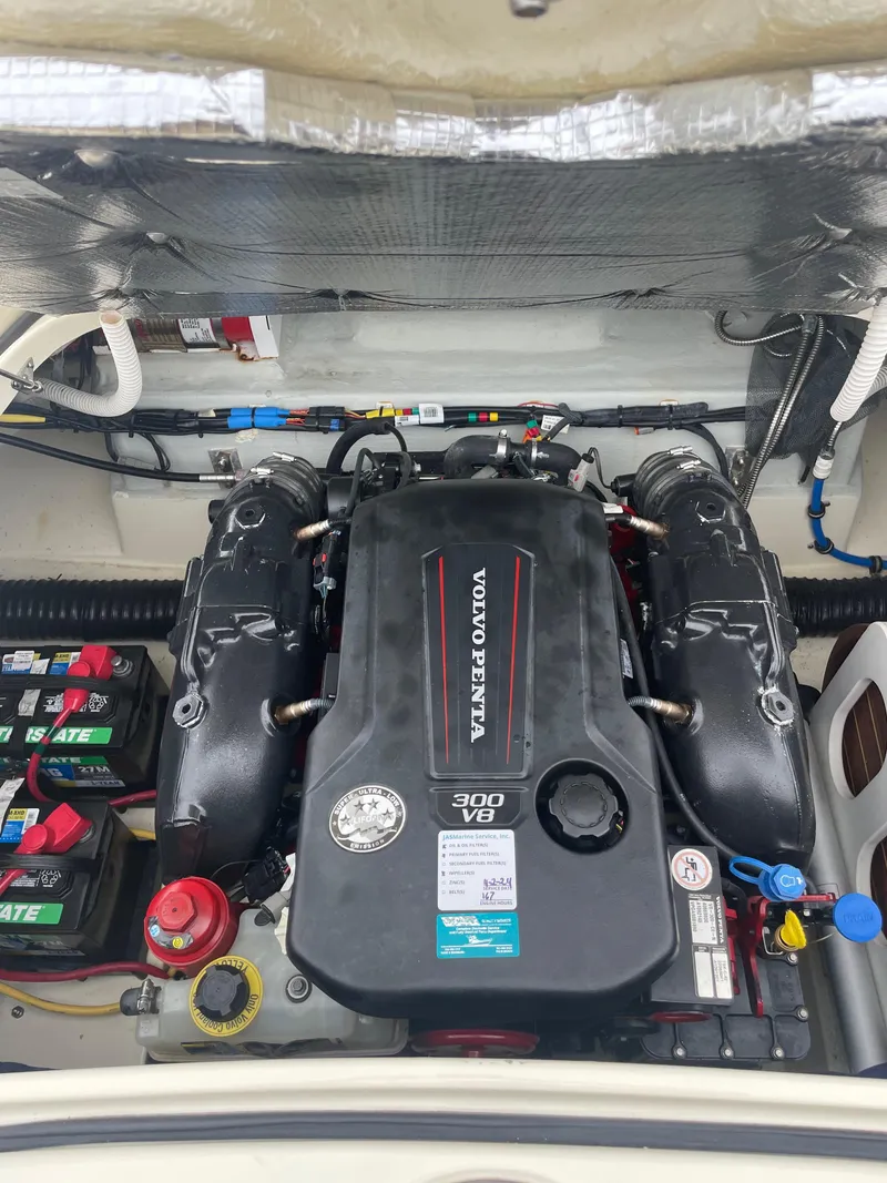 Slide: The Image of Engine compartment of a 2020 Chris-Craft Launch 23 with Volvo Penta 300 V8 engine. - 8