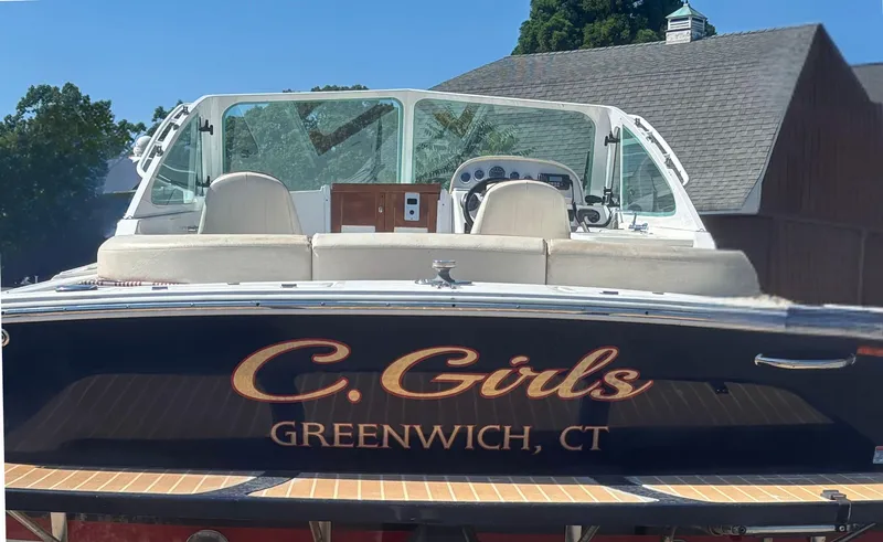 Slide: The Image of 2015 Hunt Yachts Harrier 25 Sport boat with "C. Girls" name, Greenwich, CT. - 4