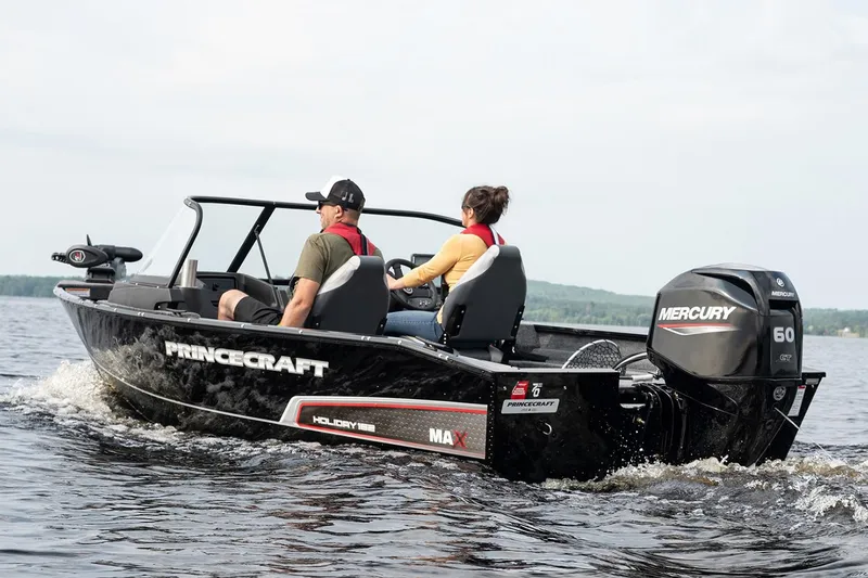 The Image of Manufacturer Provided Image: 2025 Princecraft Holiday 162 WS MAX boat on water with Mercury engine. - 0