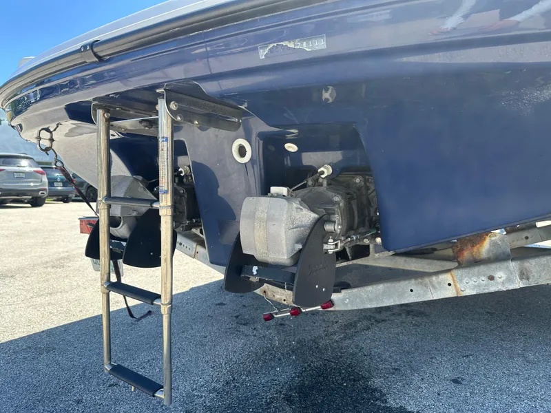 Slide: The Image of 2011 Yamaha SX210 boat stern with ladder and jet propulsion system. - 8