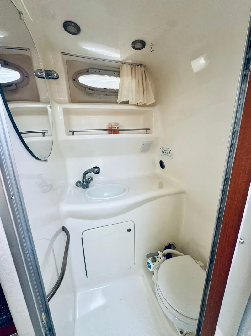 Slide: The Image of Interior of Chaparral Signature 270 yacht, bathroom view, year 2005. - 25