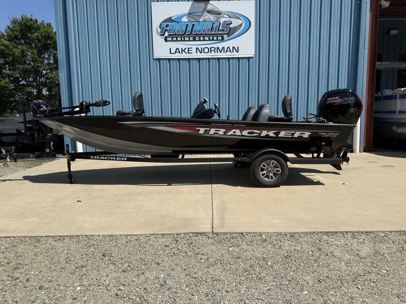The Image of 2025 Tracker Pro Team 190 boat on trailer at Foothills Marine Center, Lake Norman. - 1
