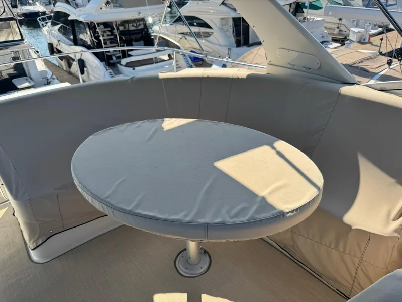 Slide: The Image of Outdoor seating area on a 2001 Carver 450 Voyager Pilothouse yacht. - 13
