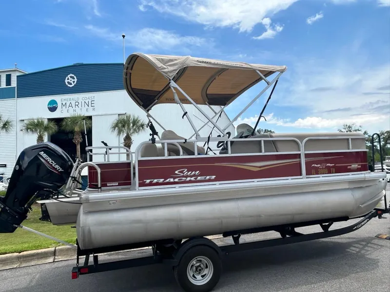 Slide: The Image of Sun Tracker Party Barge 18 DLX 2023 - 2