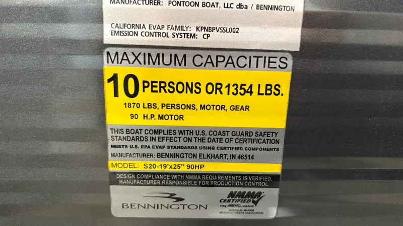 Slide: The Image of Capacity label: 10 persons or 1354 lbs, 90 HP motor. - 30