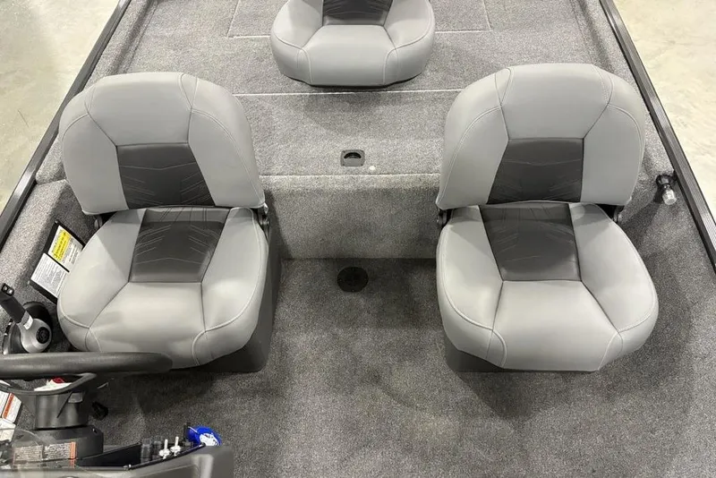 Slide: The Image of 2025 Tracker BASS TRACKER® Classic XL boat interior with gray seating. - 27