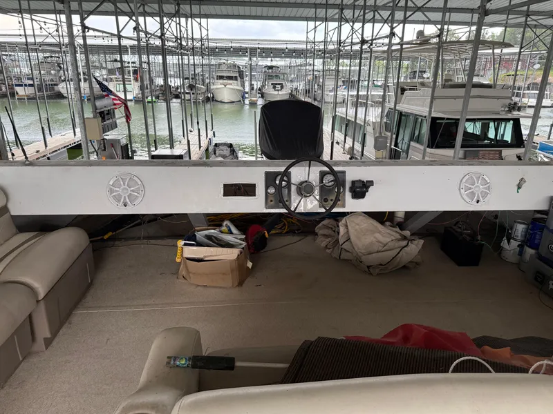 Slide: The Image of Interior view of a 2001 Myacht M Yacht at a marina dock. - 32