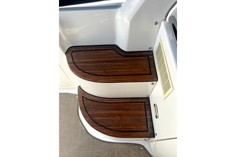 Slide: The Image of Luxurious seating area on 2006 Sea Ray 48 Sundancer yacht with elegant wooden table. - 40