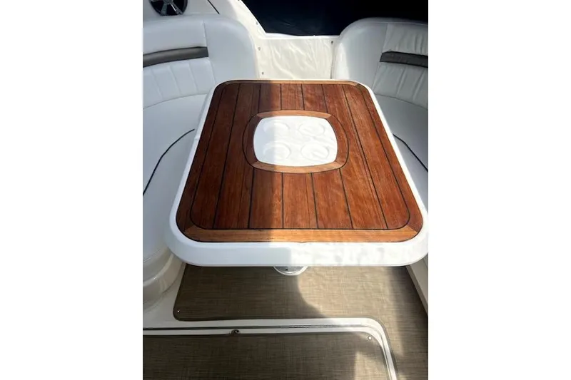 Slide: The Image of Wooden steps on a 2006 Sea Ray 48 Sundancer yacht interior. - 41