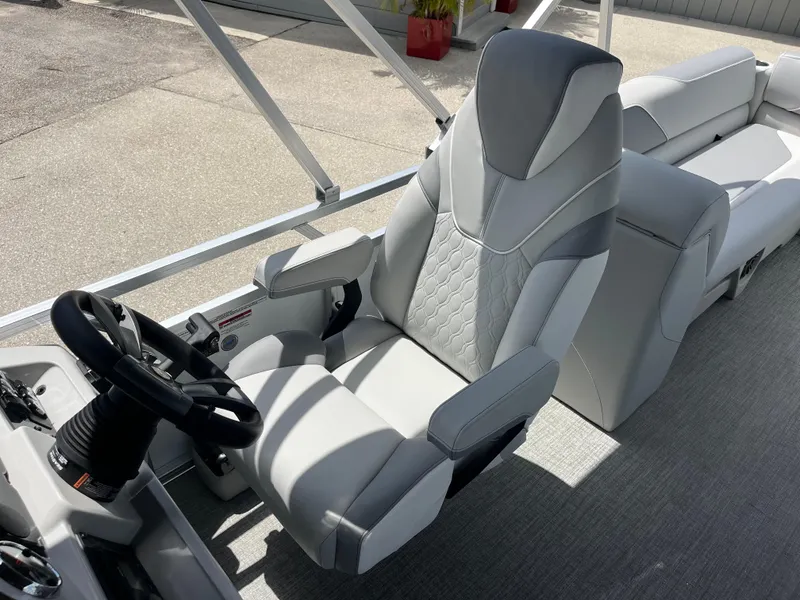 Slide: The Image of Luxurious seating in 2025 Avalon 2385 Venture 85 Quad Lounger, Tri Toon High Performance boat. - 15