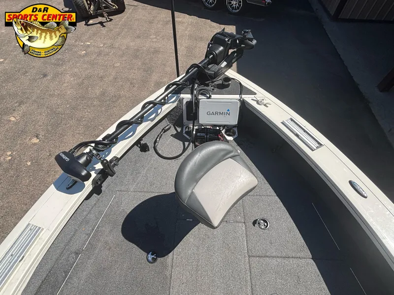 Slide: The Image of 2020 Ranger VX1888 WT boat with Garmin equipment and fishing seat on deck. - 6