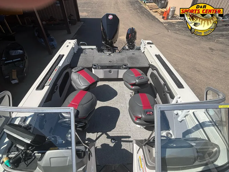 Slide: The Image of 2020 Ranger VX1888 WT boat interior with seating and motor, at D&R Sports Center. - 7