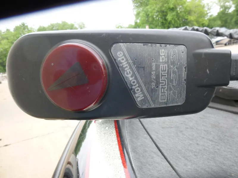 Slide: The Image of Close-up of a Motorguide Brute 56 trolling motor on a 1999 Viper Boats Cobra 180. - 8