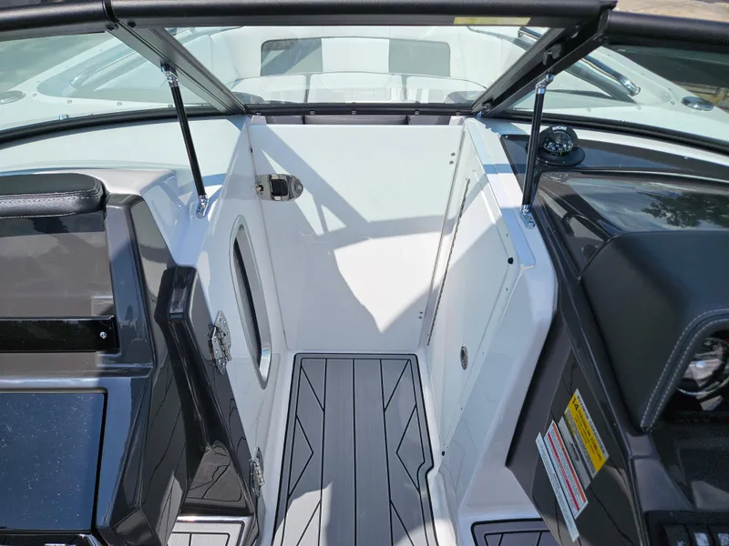 Slide: The Image of 2025 Monterey M-45 boat interior with sleek design and modern features. - 24