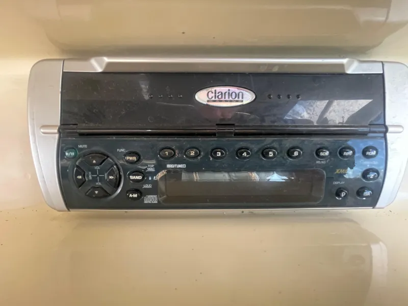Slide: The Image of Clarion stereo system in a 1988 Californian express cruiser. - 31