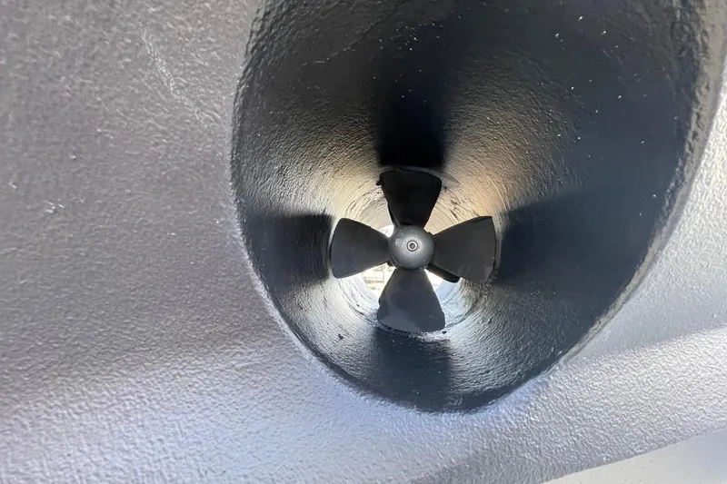 Slide: The Image of Bow thruster of 2005 Novatec 48 Cockpit Motor Yacht, close-up view. - 71