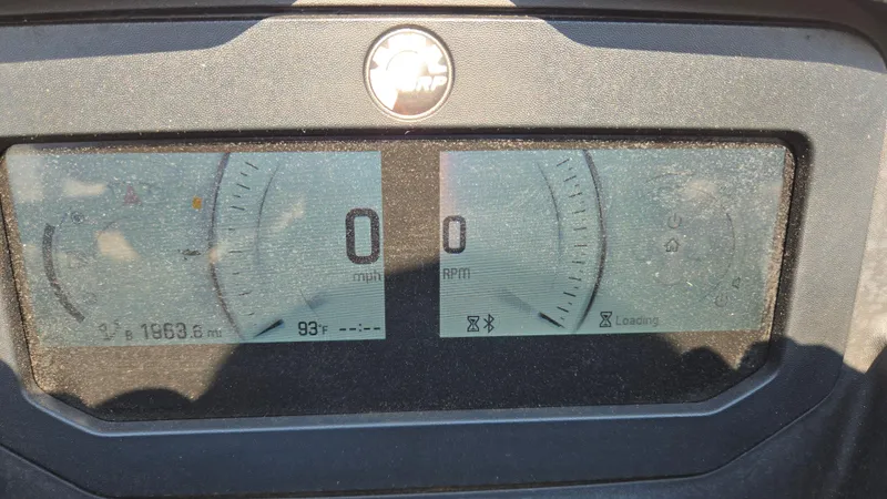 Slide: The Image of Dashboard of 2021 Sea-Doo GTX Limited 300 showing 0 mph and 93°F. - 8