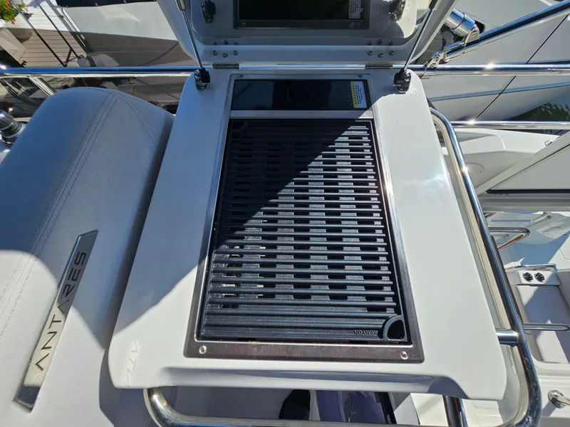 Slide: The Image of Outdoor grill on 2024 Beneteau Antares 12 yacht, featuring sleek design and modern amenities. - 16