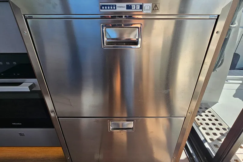 Slide: The Image of Stainless steel appliance on 2024 Beneteau Antares 12 yacht interior. - 27