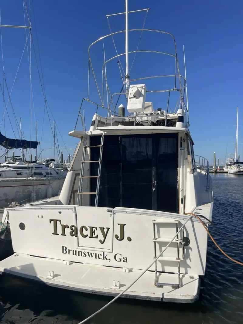 Slide: The Image of 1984 Mainship MK III boat named "Tracey J." docked in Brunswick, Georgia. - 3