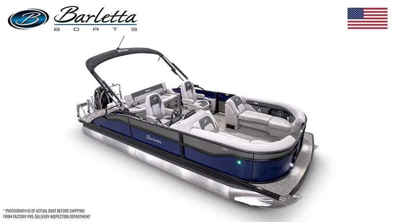 The Image of 2026 Barletta ARIA 22UC pontoon boat with sleek design and comfortable seating. - 0