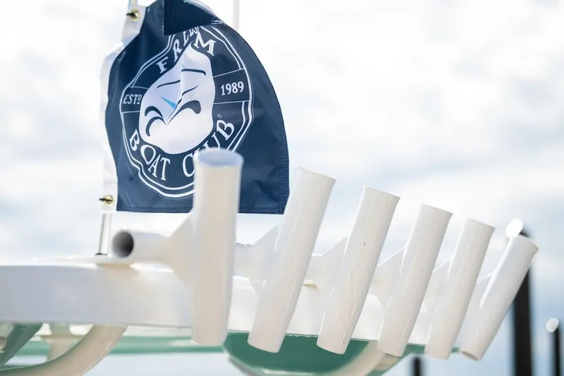 Slide: The Image of Flag of a boat club on a Reflex Gladiator 2400, 2026 model. - 42